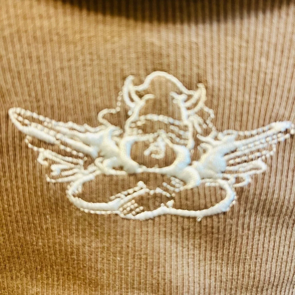 NWT Boys Lie Brown/Tan  Camisole with Blue Graphic Size M/L Rhinestone - Picture 8 of 15